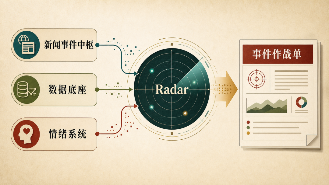 Codex 事件研究 Radar 系统架构图